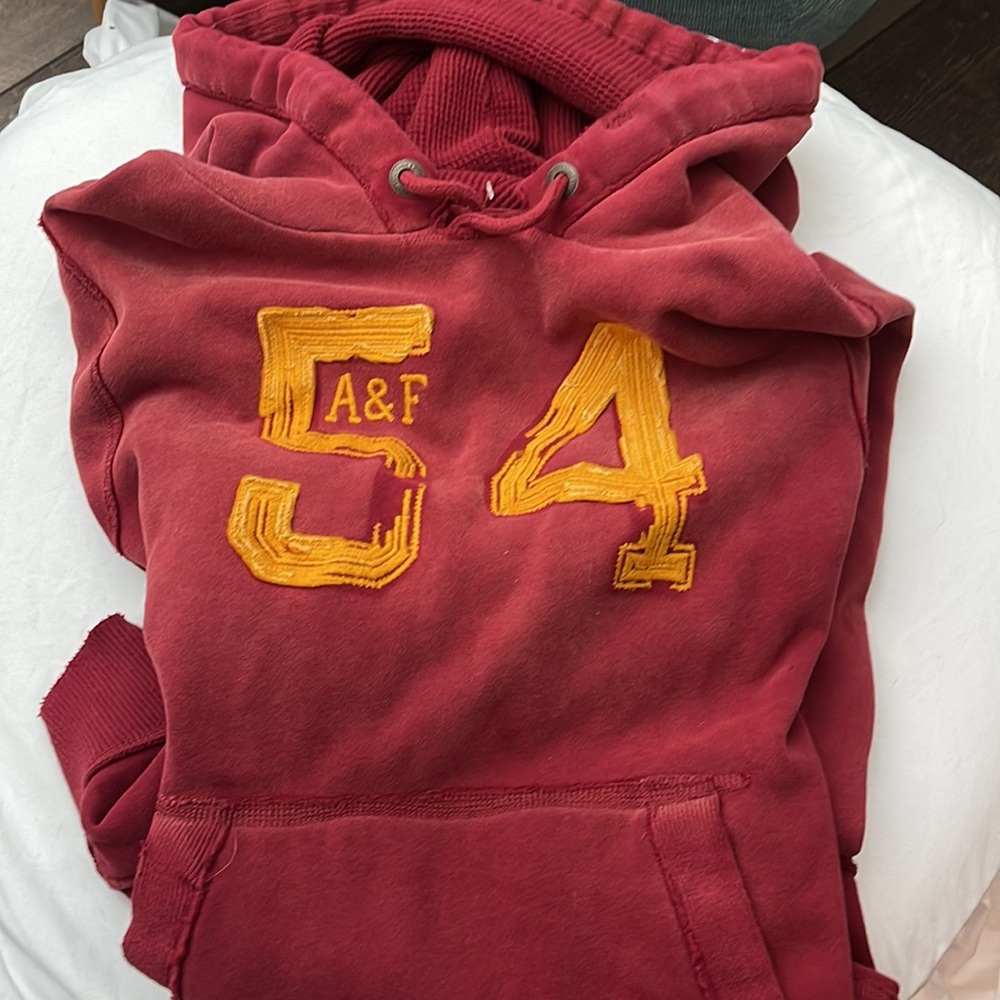 Mens' Abercrombie & Fitch Hoodie Muscle Fit - Size XL (Red)